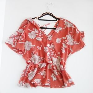Peplum Floral Top